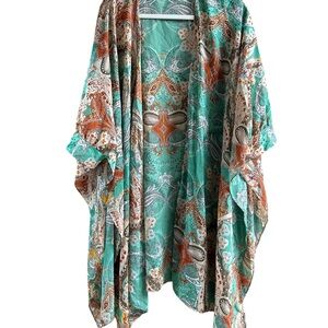 EESOME Bohemian Kimono with Paisley Print